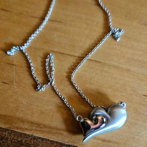 Petra azar magnetic double heart adjustable necklace